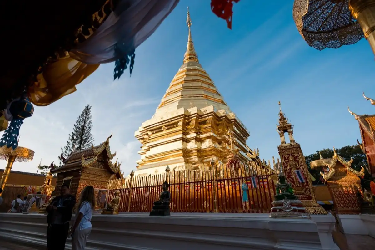 Golden chedi at Doi Suthep in Chiang Mai