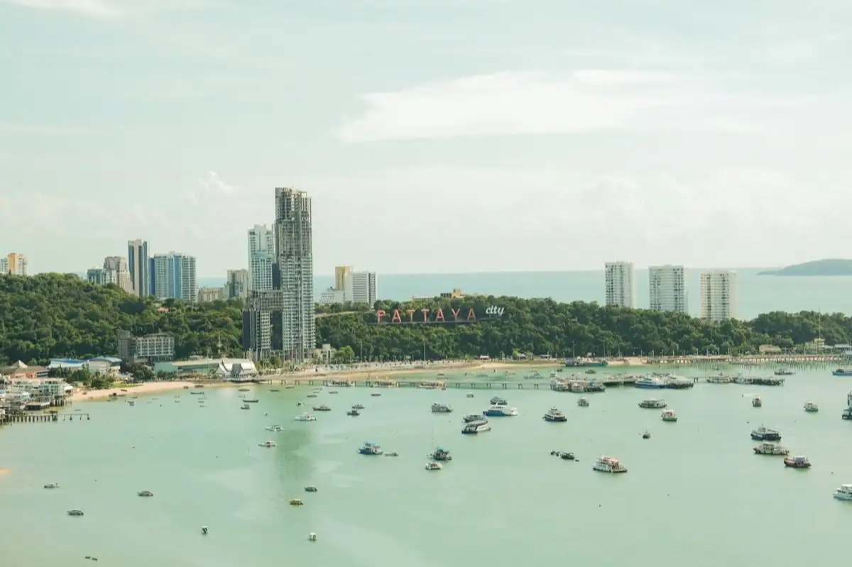 Pattaya Bay and city skyline