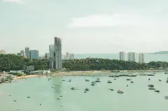 Pattaya Bay and city skyline